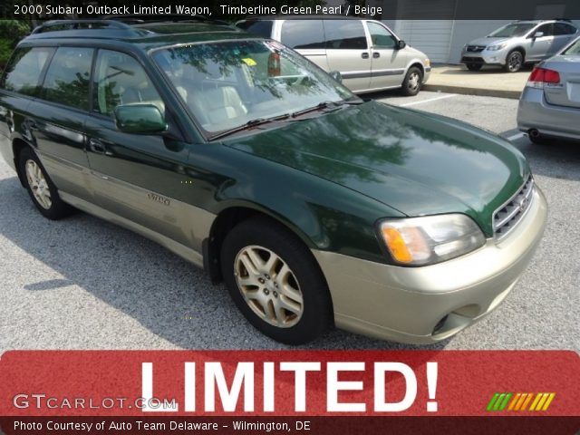2000 Subaru Outback Limited Wagon in Timberline Green Pearl