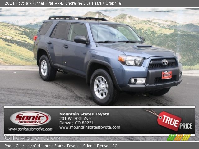 2011 Toyota 4Runner Trail 4x4 in Shoreline Blue Pearl