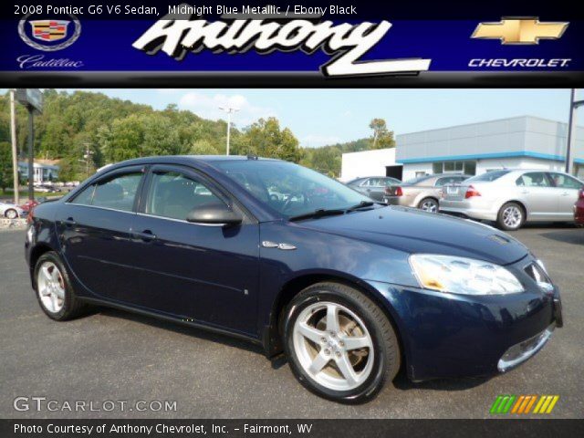 2008 Pontiac G6 V6 Sedan in Midnight Blue Metallic