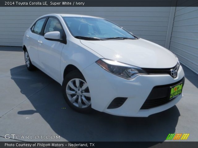 2014 Toyota Corolla LE in Super White