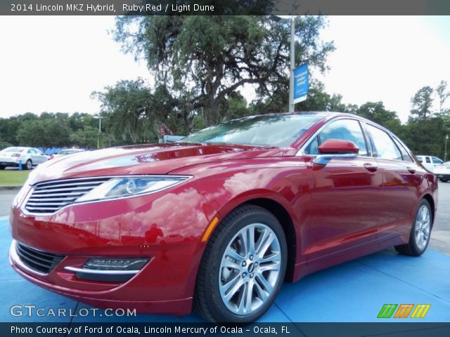 2014 Lincoln MKZ Hybrid in Ruby Red