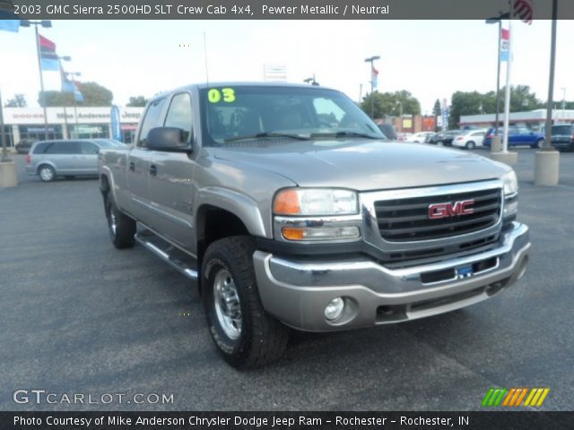 2003 GMC Sierra 2500HD SLT Crew Cab 4x4 in Pewter Metallic