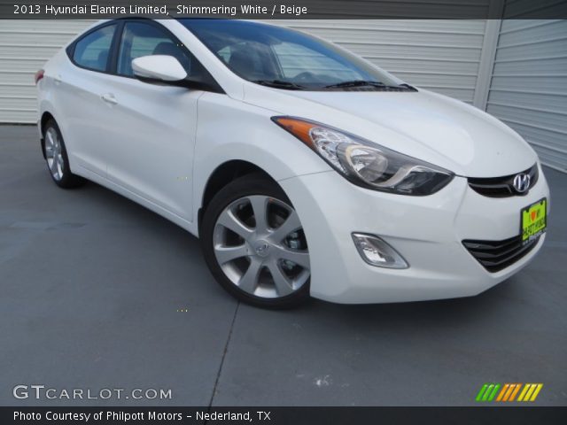 2013 Hyundai Elantra Limited in Shimmering White