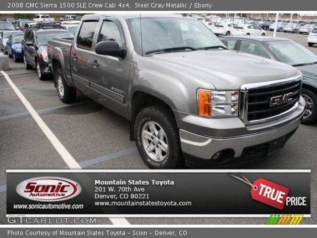 2008 GMC Sierra 1500 SLE Crew Cab 4x4 in Steel Gray Metallic