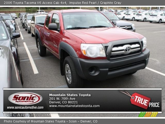 2006 Toyota Tacoma V6 Access Cab 4x4 in Impulse Red Pearl