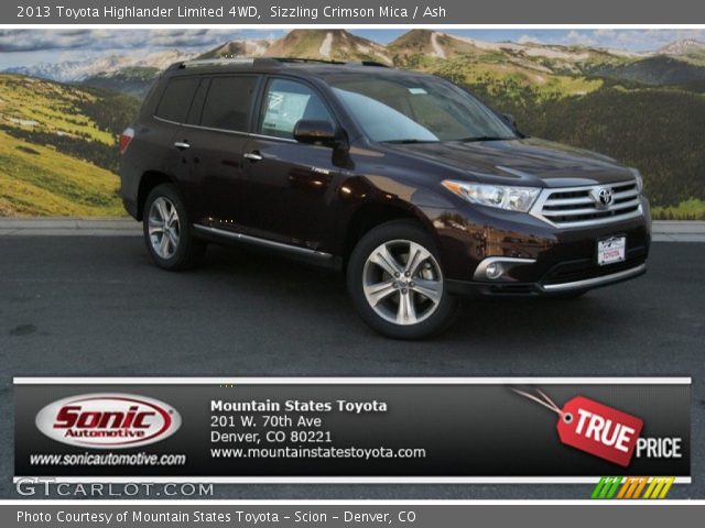 2013 Toyota Highlander Limited 4WD in Sizzling Crimson Mica