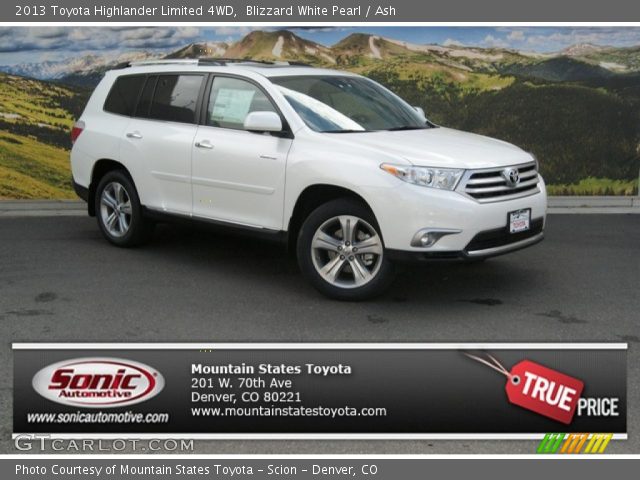 2013 Toyota Highlander Limited 4WD in Blizzard White Pearl