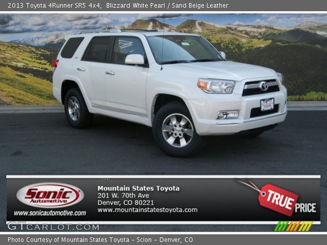 2013 Toyota 4Runner SR5 4x4 in Blizzard White Pearl