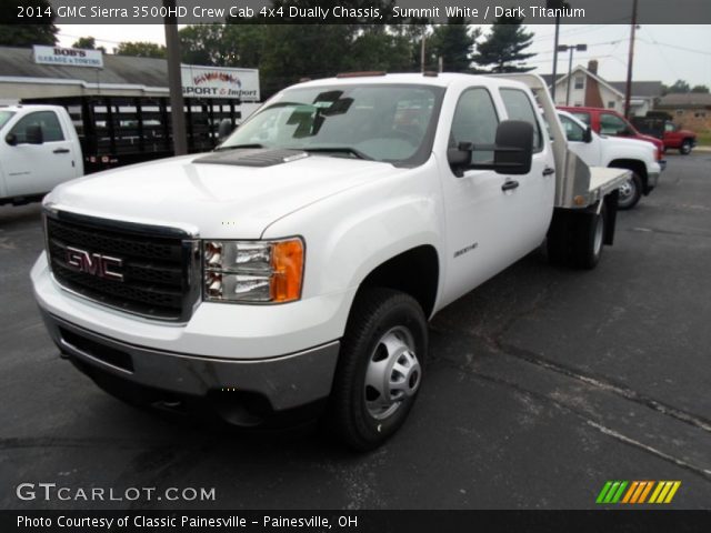 2014 GMC Sierra 3500HD Crew Cab 4x4 Dually Chassis in Summit White