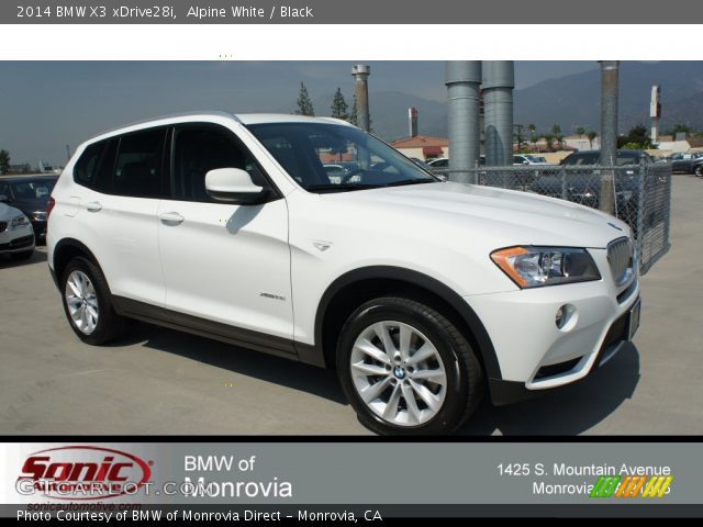 2014 BMW X3 xDrive28i in Alpine White