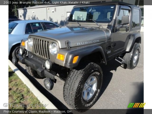 2003 Jeep Wrangler Rubicon 4x4 in Light Khaki Metallic