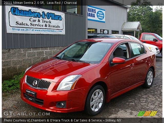 2011 Nissan Sentra 2.0 SR in Lava Red