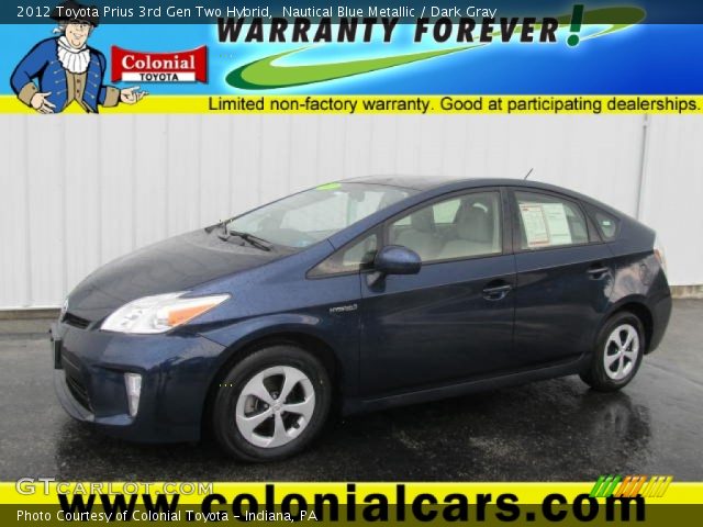 2012 Toyota Prius 3rd Gen Two Hybrid in Nautical Blue Metallic