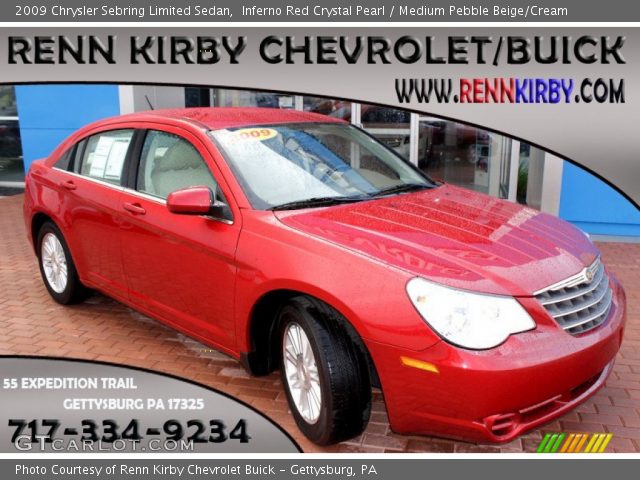 2009 Chrysler Sebring Limited Sedan in Inferno Red Crystal Pearl