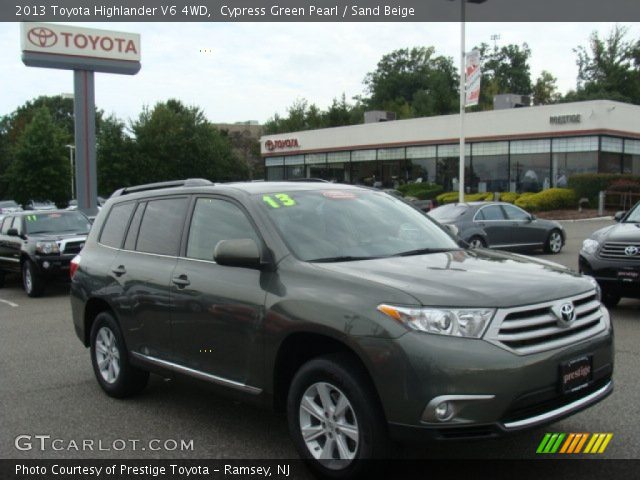 2013 Toyota Highlander V6 4WD in Cypress Green Pearl
