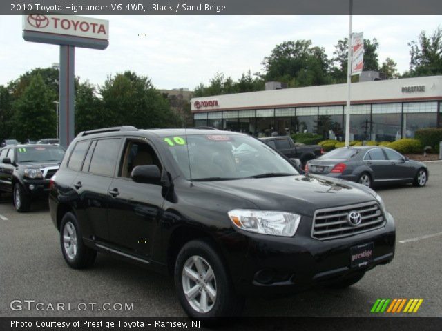 2010 Toyota Highlander V6 4WD in Black