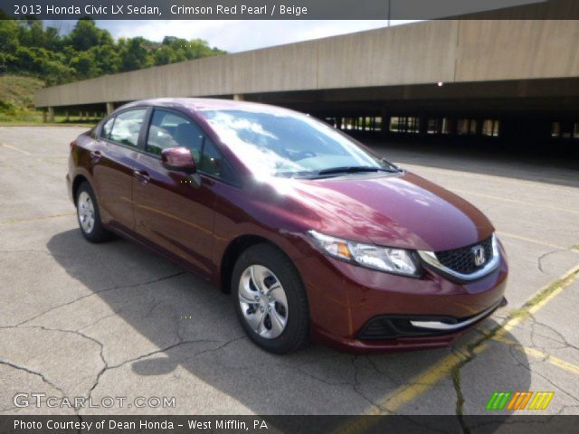 2013 Honda Civic LX Sedan in Crimson Red Pearl