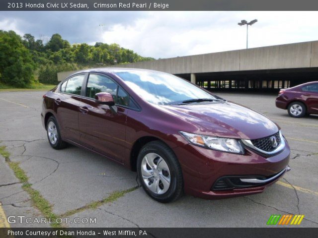 2013 Honda Civic LX Sedan in Crimson Red Pearl