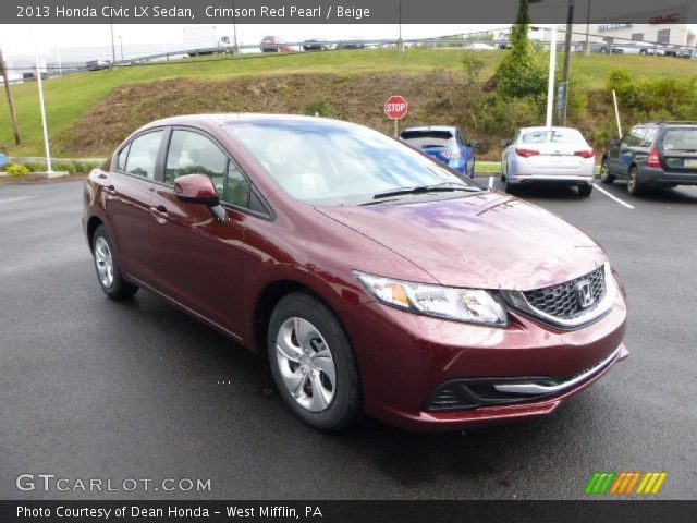 2013 Honda Civic LX Sedan in Crimson Red Pearl