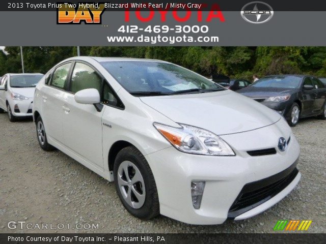 2013 Toyota Prius Two Hybrid in Blizzard White Pearl