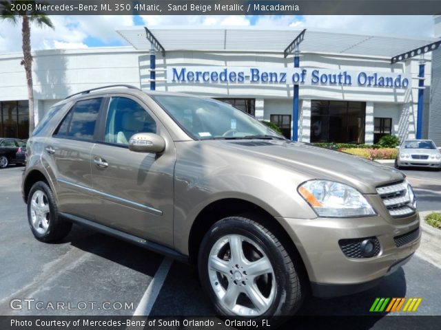 2008 Mercedes-Benz ML 350 4Matic in Sand Beige Metallic