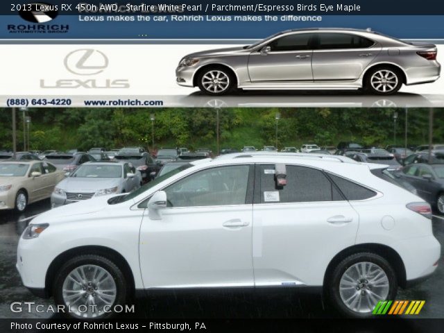 2013 Lexus RX 450h AWD in Starfire White Pearl