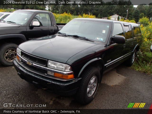 2004 Chevrolet S10 LS Crew Cab 4x4 in Dark Green Metallic
