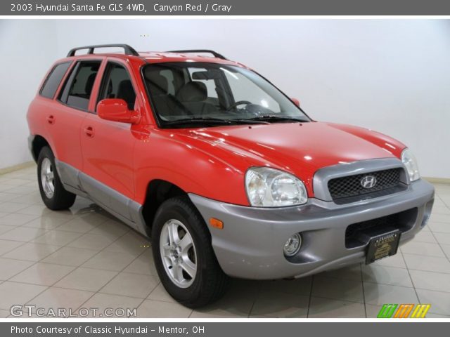 2003 Hyundai Santa Fe GLS 4WD in Canyon Red