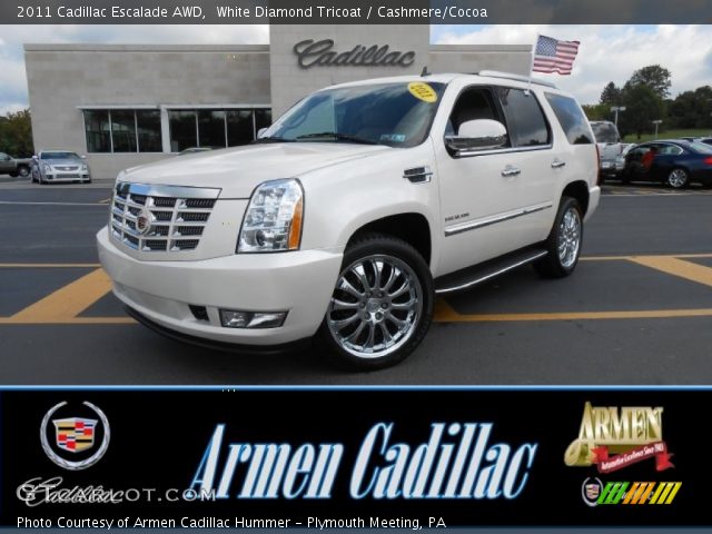 2011 Cadillac Escalade AWD in White Diamond Tricoat