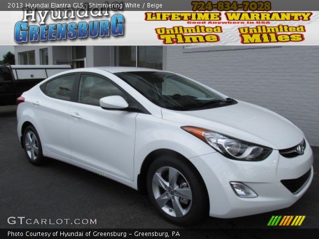 2013 Hyundai Elantra GLS in Shimmering White