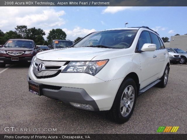 2008 Acura MDX Technology in Aspen White Pearl