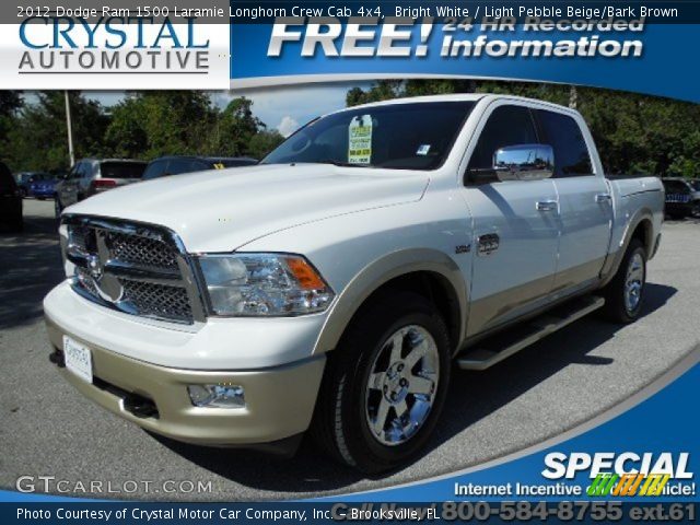 2012 Dodge Ram 1500 Laramie Longhorn Crew Cab 4x4 in Bright White