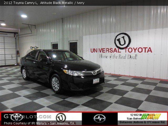 2012 Toyota Camry L in Attitude Black Metallic