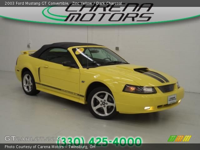 2003 Ford Mustang GT Convertible in Zinc Yellow