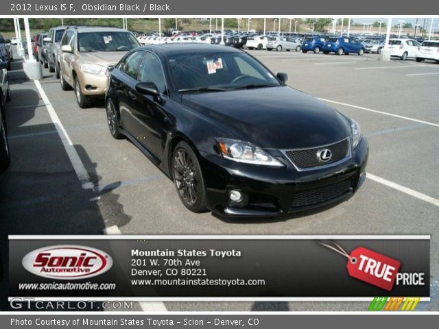 2012 Lexus IS F in Obsidian Black