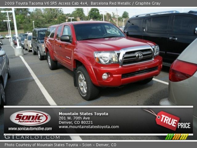 2009 Toyota Tacoma V6 SR5 Access Cab 4x4 in Barcelona Red Metallic