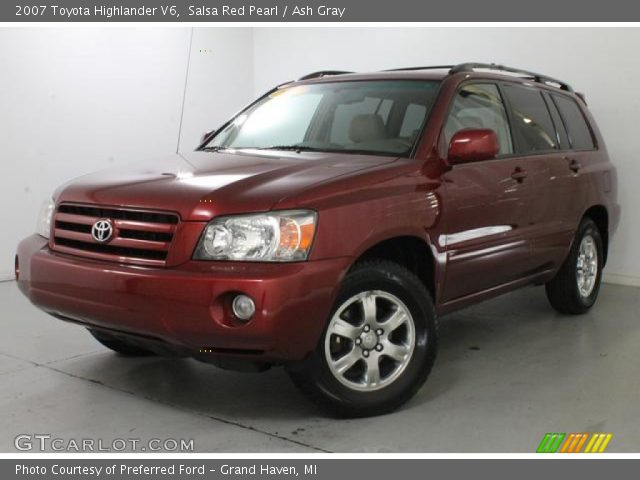 2007 Toyota Highlander V6 in Salsa Red Pearl