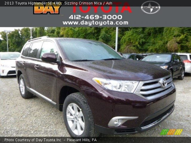 2013 Toyota Highlander SE 4WD in Sizzling Crimson Mica