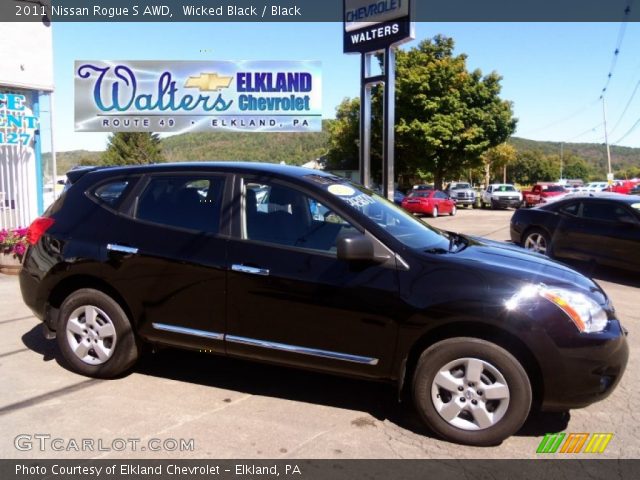 2011 Nissan Rogue S AWD in Wicked Black