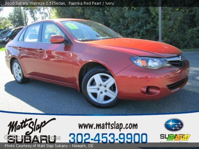 2010 Subaru Impreza 2.5i Sedan in Paprika Red Pearl