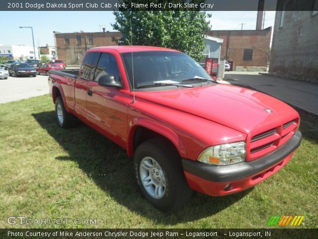 2001 Dodge Dakota Sport Club Cab 4x4 in Flame Red