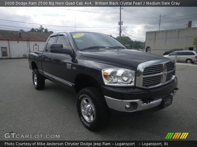 2008 Dodge Ram 2500 Big Horn Quad Cab 4x4 in Brilliant Black Crystal Pearl