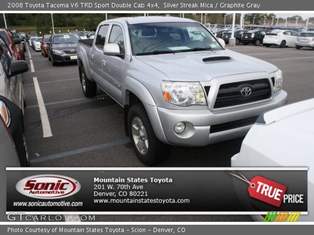 2008 Toyota Tacoma V6 TRD Sport Double Cab 4x4 in Silver Streak Mica