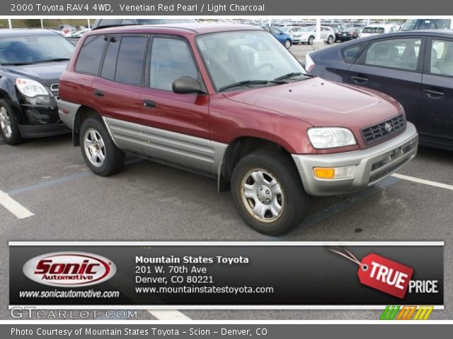 2000 Toyota RAV4 4WD in Venetian Red Pearl