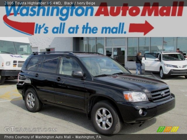 2006 Toyota Highlander V6 4WD in Black