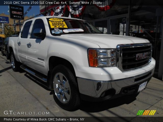 2010 GMC Sierra 1500 SLE Crew Cab 4x4 in Summit White