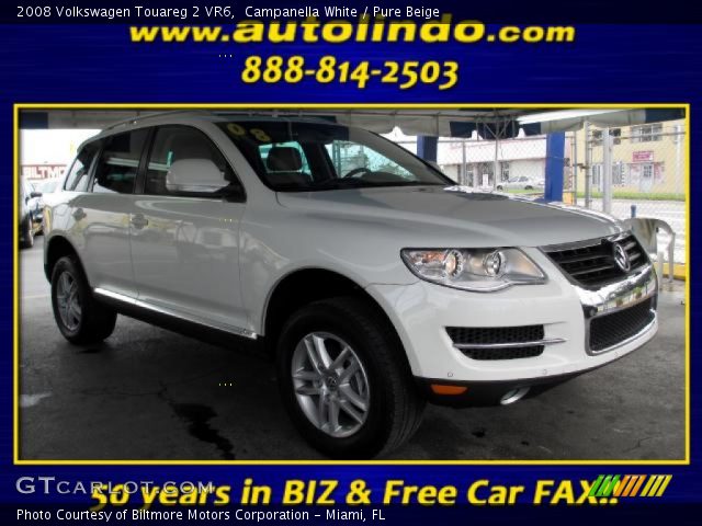 2008 Volkswagen Touareg 2 VR6 in Campanella White
