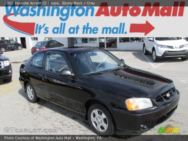 2002 Hyundai Accent GS Coupe in Ebony Black