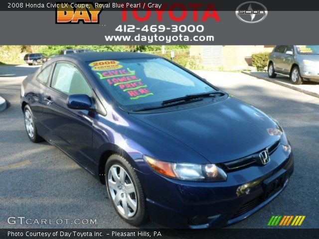 2008 Honda Civic LX Coupe in Royal Blue Pearl