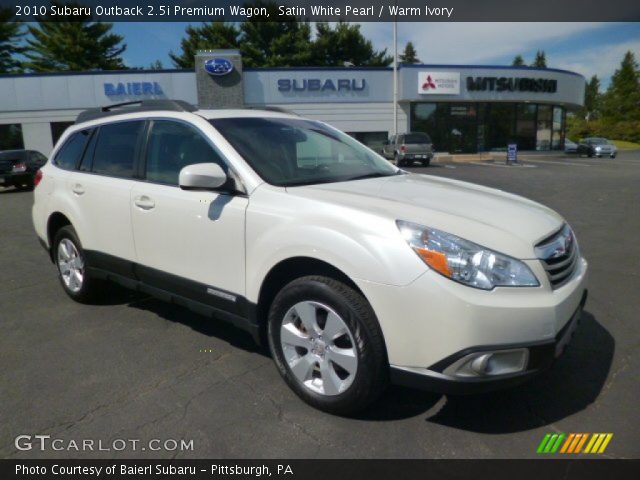 2010 Subaru Outback 2.5i Premium Wagon in Satin White Pearl